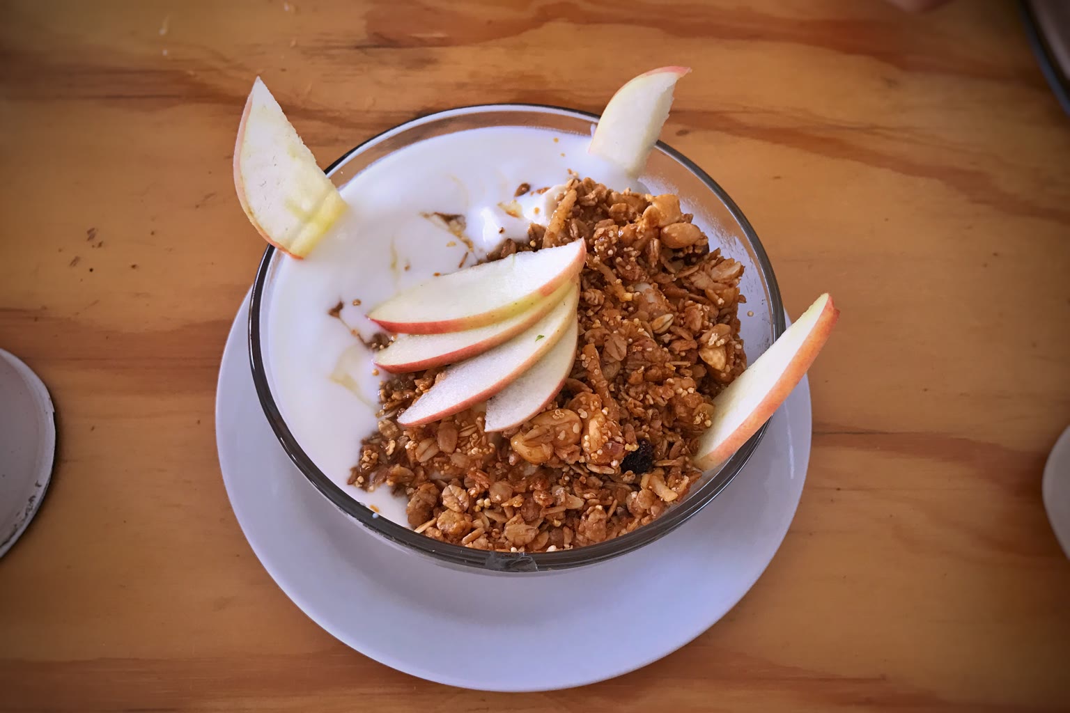 Yogurt bowl with mango granola hemp seeds