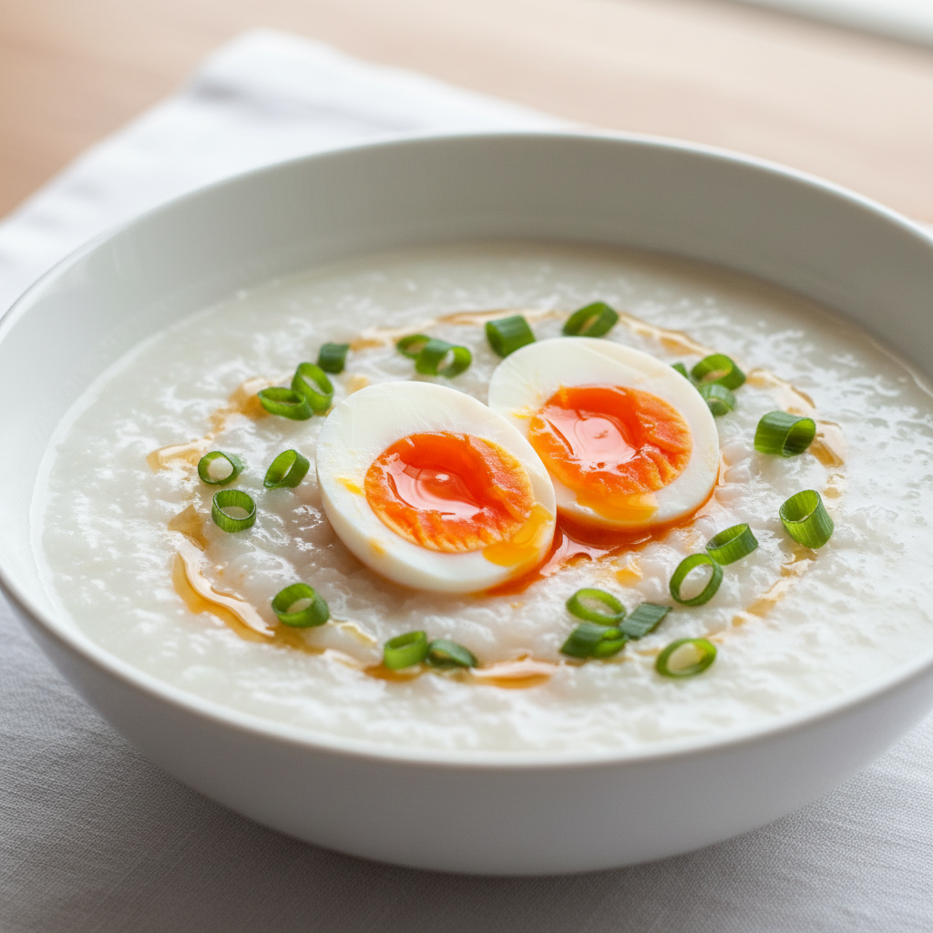 Warming Congee with Ginger and Scallions