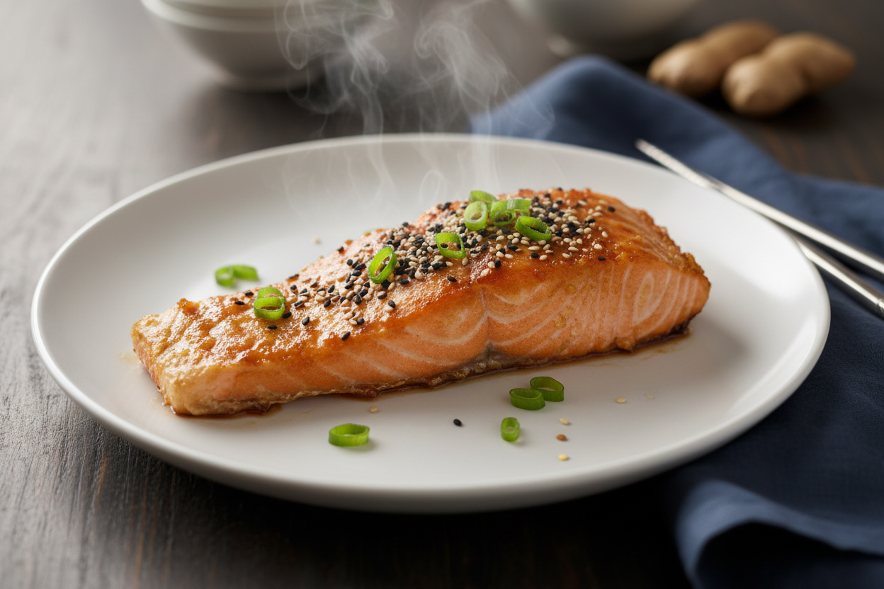 Salmon with Miso Glaze
