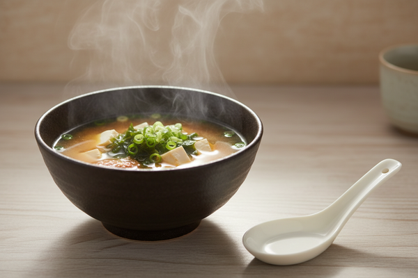 Miso Soup with Tofu and Seaweed