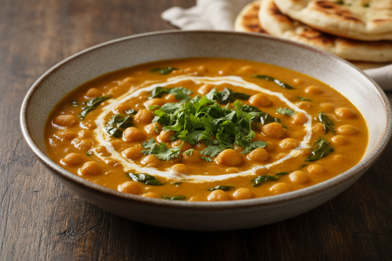 Chickpea and Spinach Curry