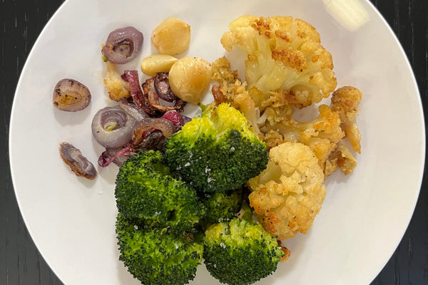 Air-Fried vs. Roasted Broccoli, Side by Side