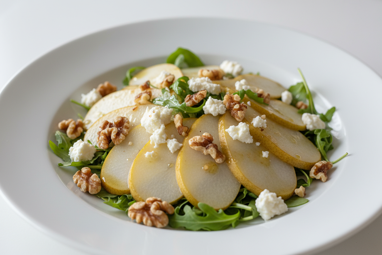 Pear and Arugula Salad with Walnuts