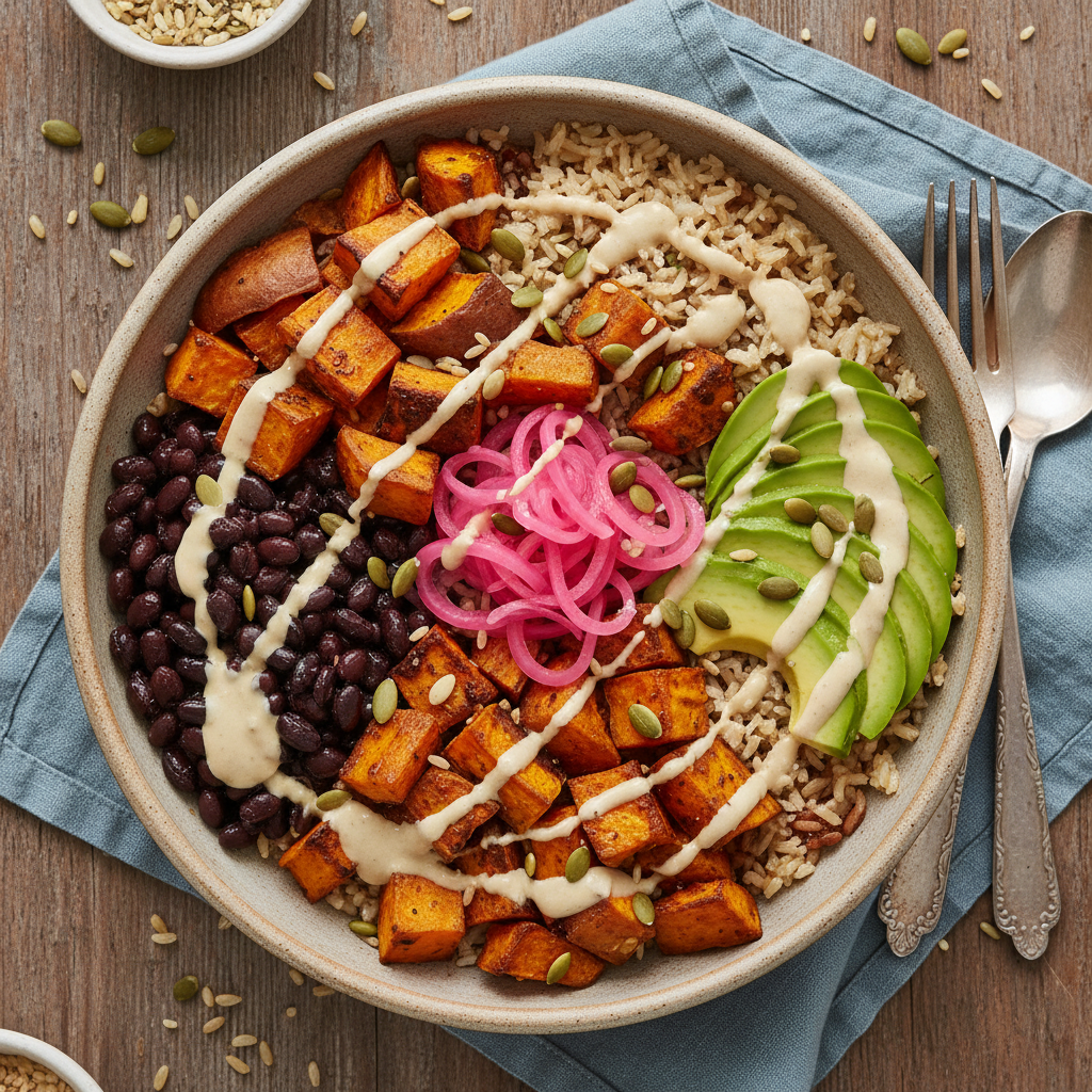 Sweet Potato and Black Bean Buddha Bowl