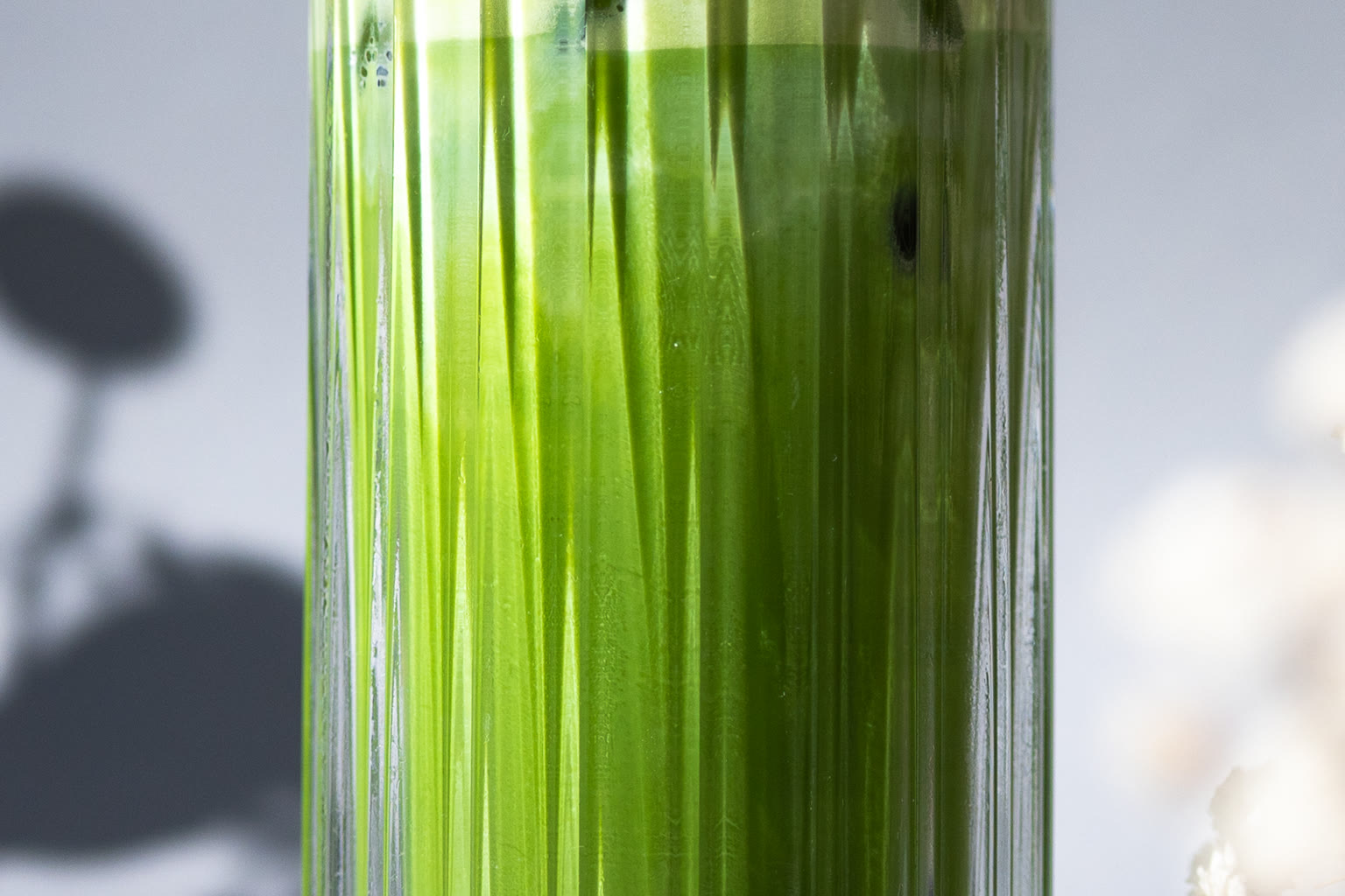 Green chlorophyll water in pitcher