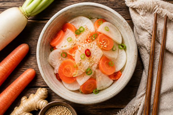 Daikon and Carrot Pickle Bowl