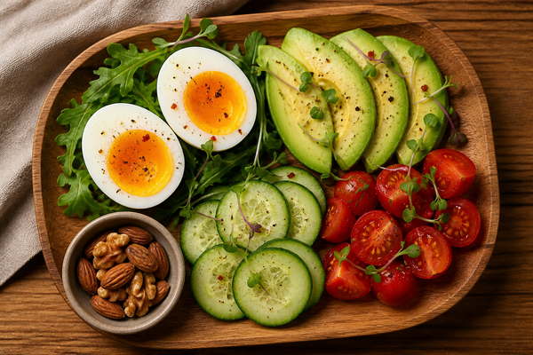 Egg and Avocado Snack Plate