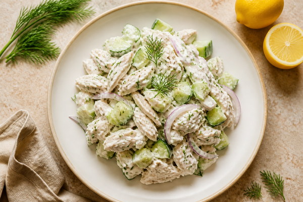 Greek Yogurt Chicken Salad with Cucumber and Dill