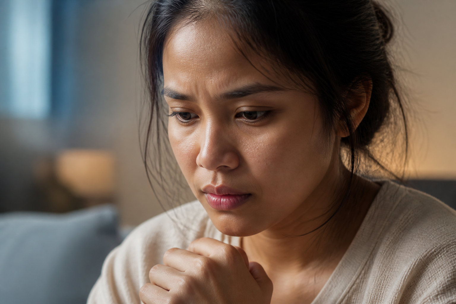 Close-up of a Filipino woman's face