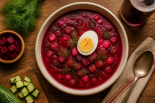 Kvass Beet Soup with Dill