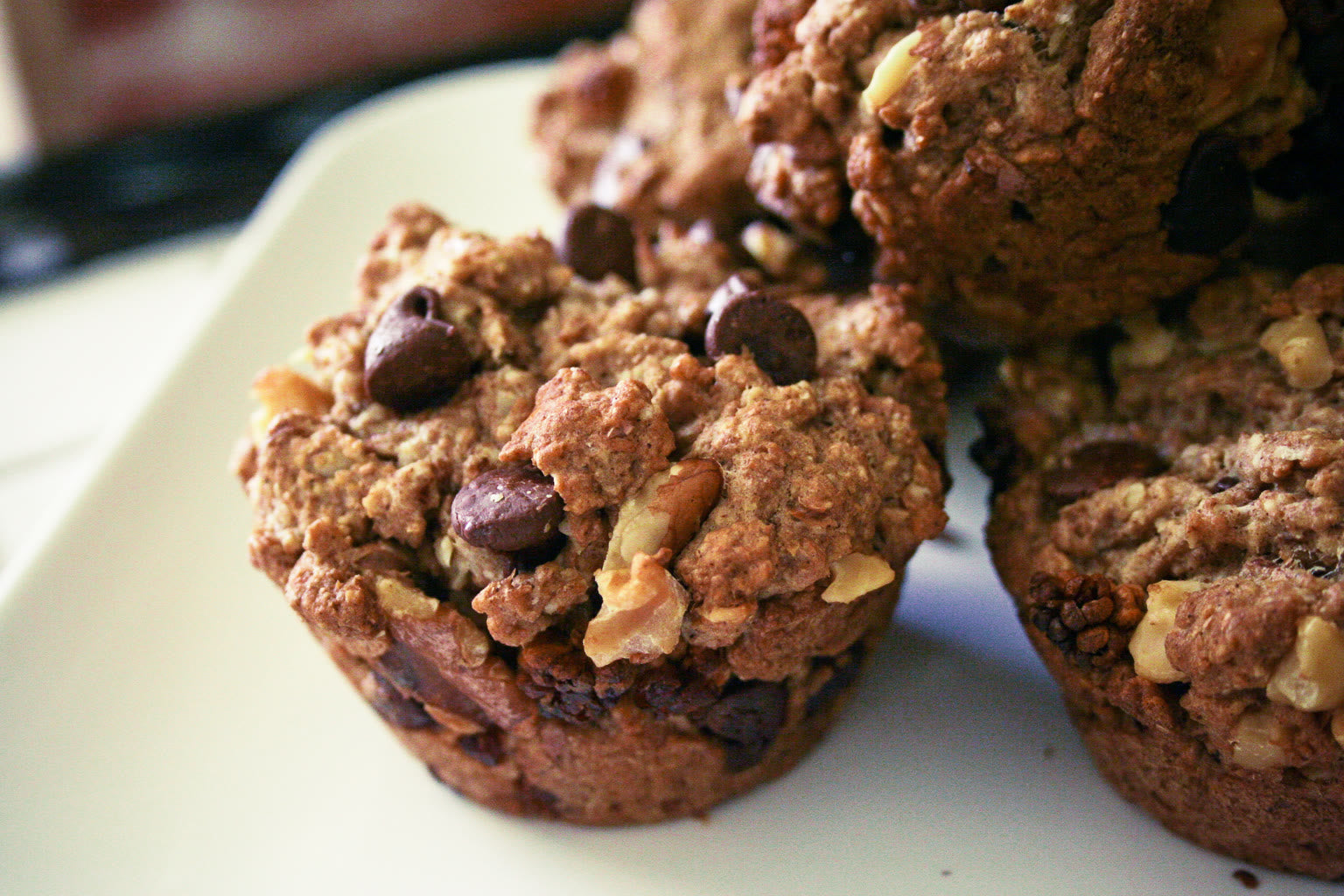 Baked oatmeal cups in a muffin tin