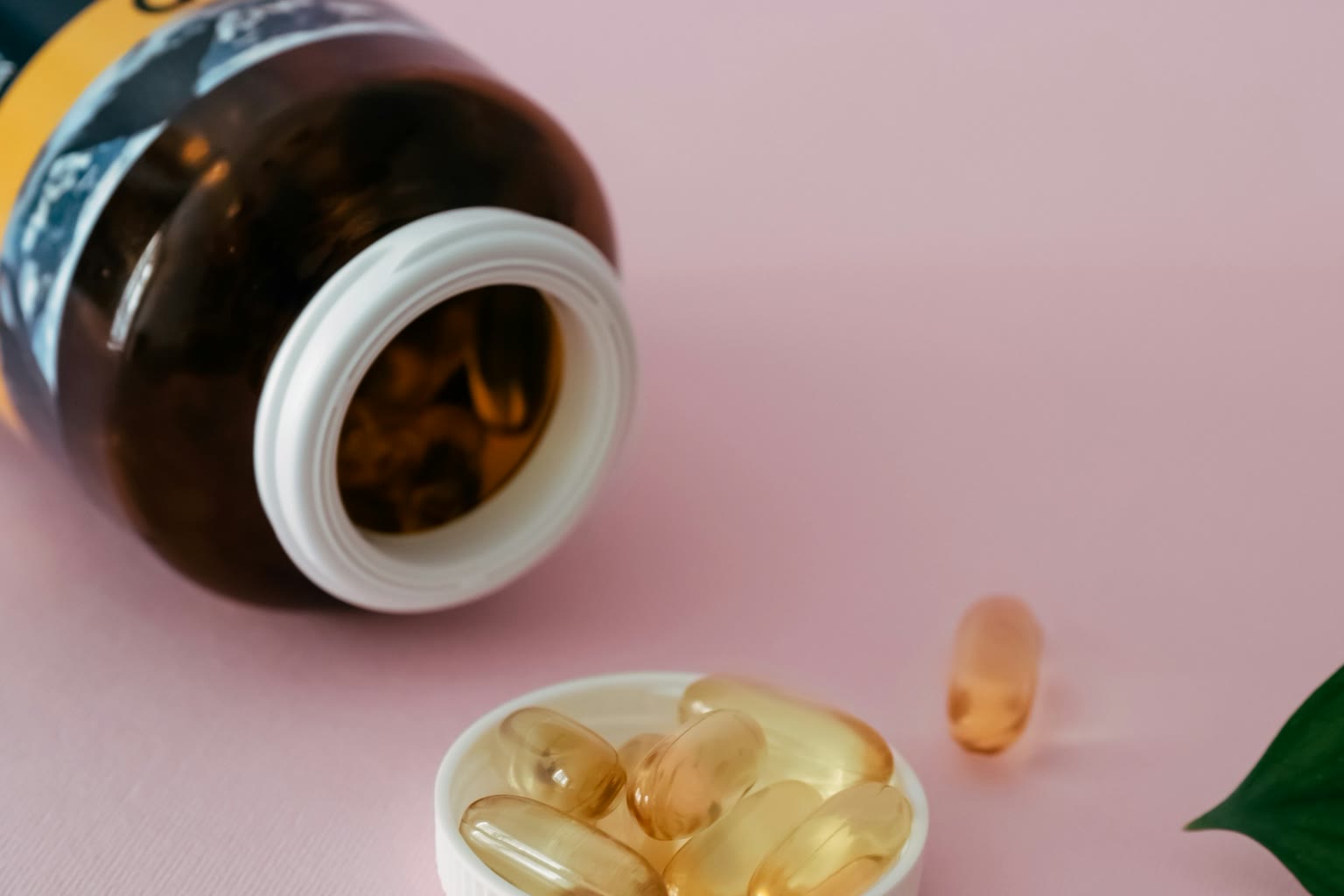 Melatonin bottle on nightstand