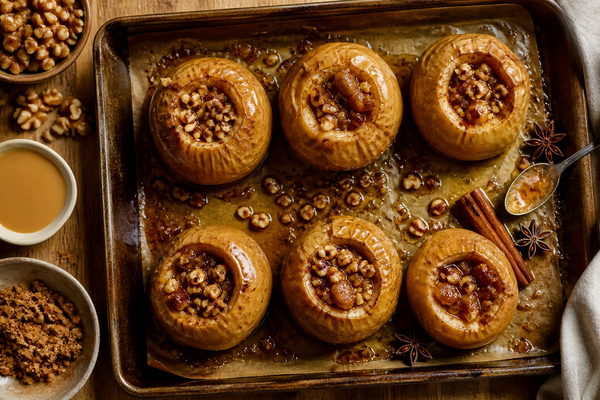 Miso Butterscotch Baked Apples