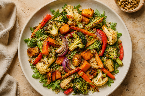 Miso Vinaigrette Roasted Vegetable Salad