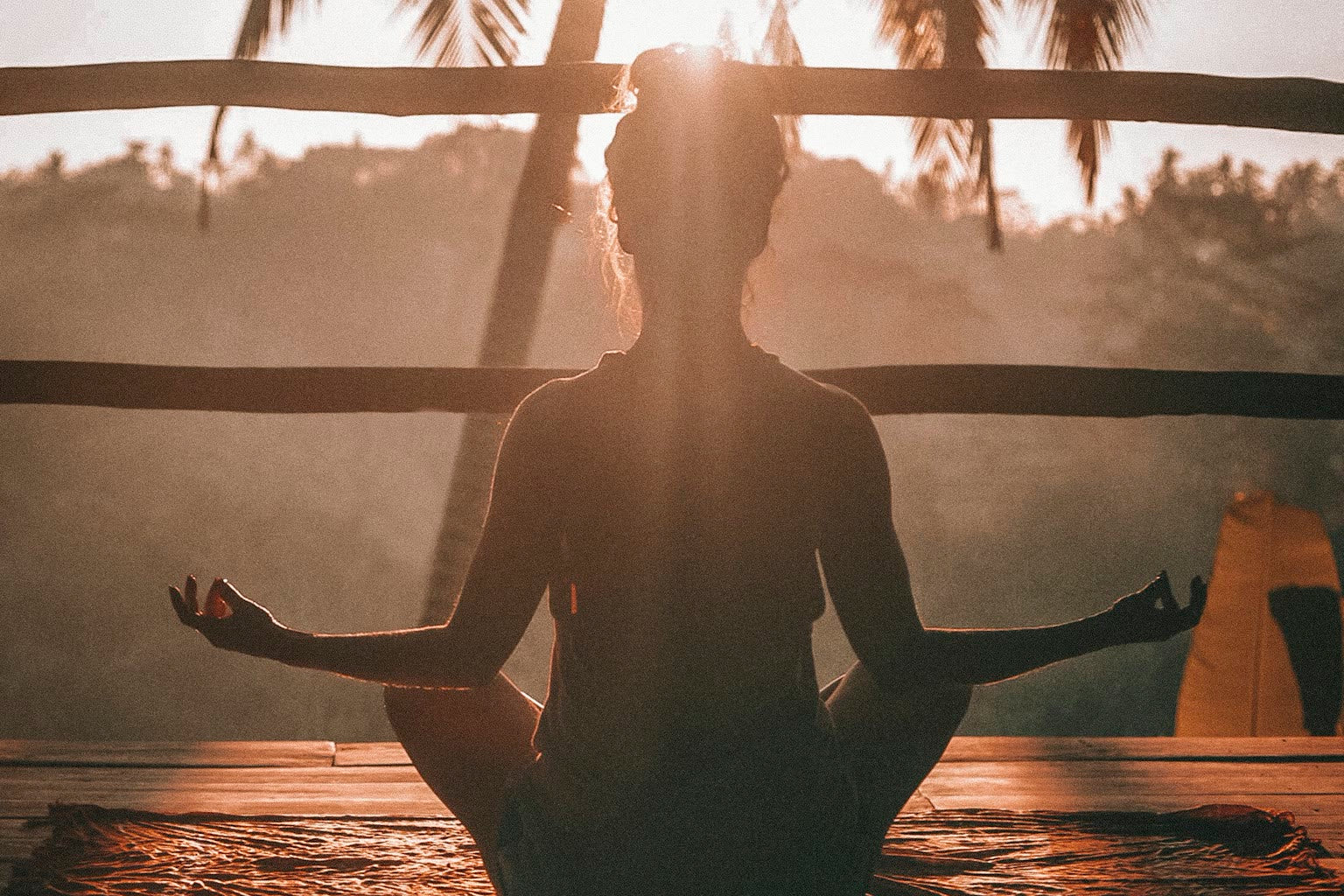 Person practicing calm breathing cropped