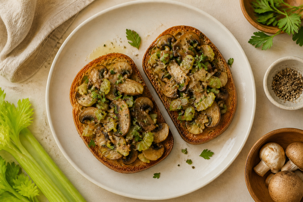 Mushroom and Celery Toast