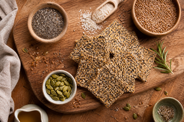 Psyllium Seed Chia Crackers