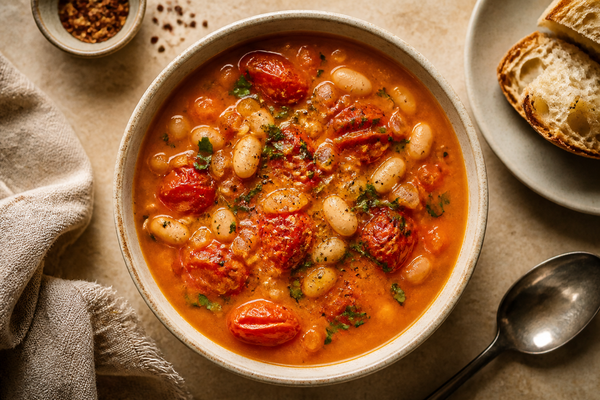 Roasted Tomato and White Bean Soup