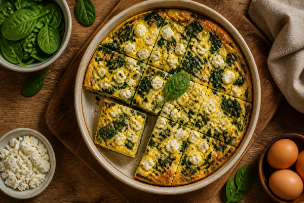 Spinach and Feta Egg Bake