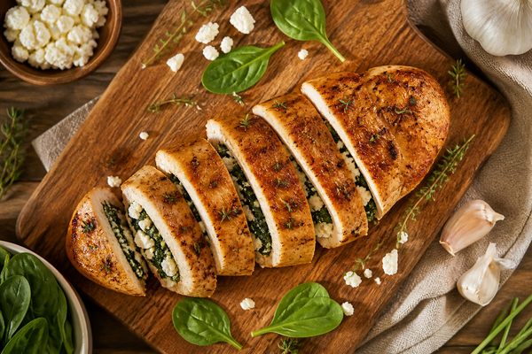 Spinach and Feta Stuffed Chicken Breast