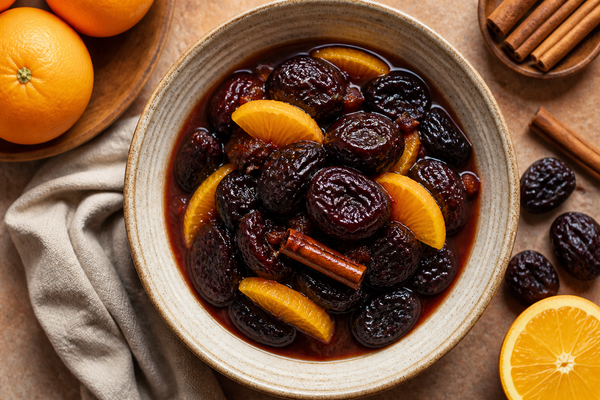 Stewed Prunes with Cinnamon and Orange