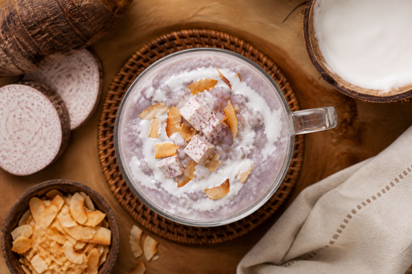 Taro Root Mash with Coconut Milk