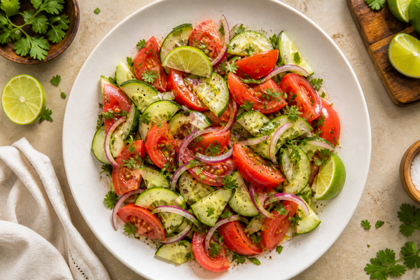 Tomato Cucumber Lime Salad