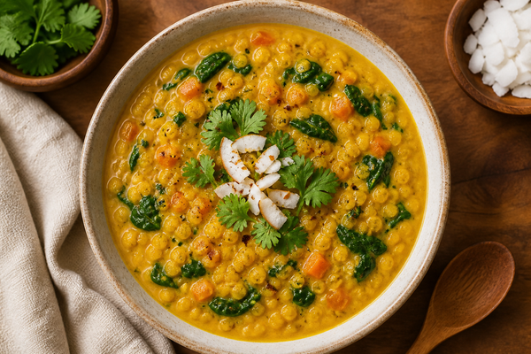 Turmeric Golden Lentil Stew with Coconut Milk