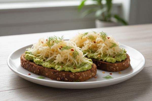 Sauerkraut and Avocado Toast