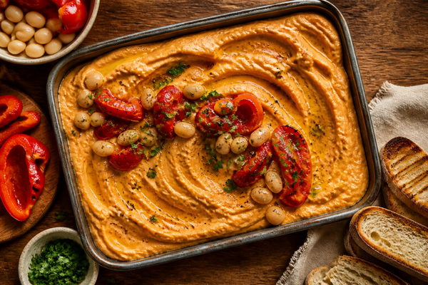 White Bean and Roasted Red Pepper Dip