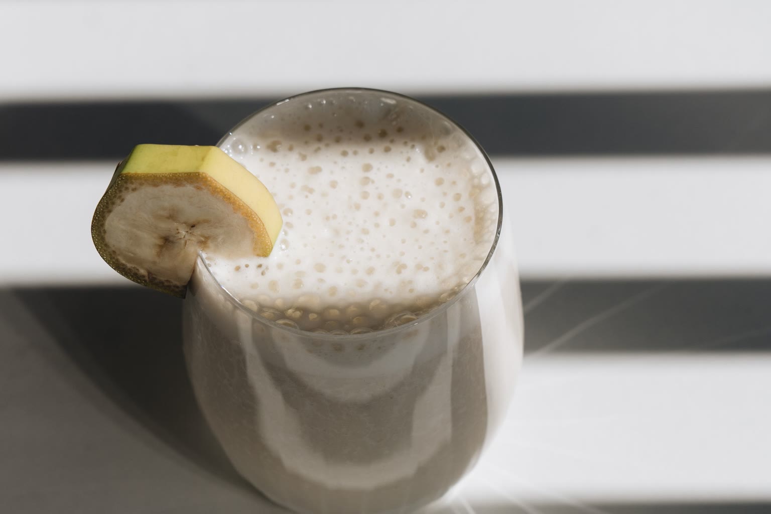 Pale tan meal replacement smoothie